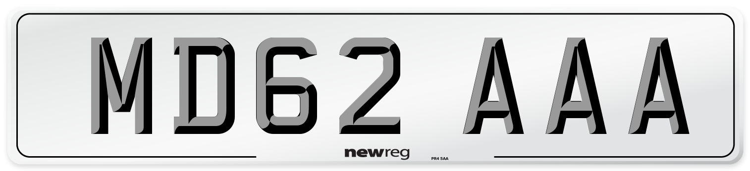 MD62 AAA Number Plate from New Reg